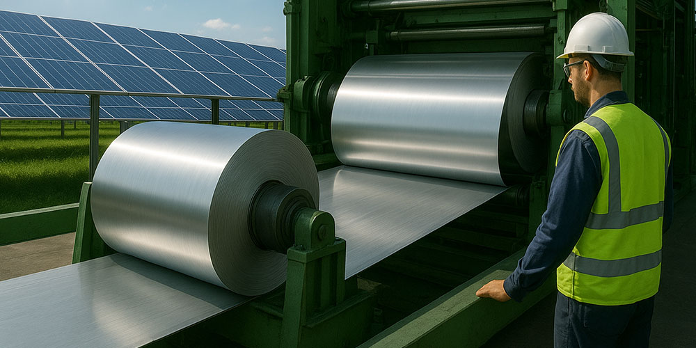 Energy revolution in aluminum sheet production using solar energy